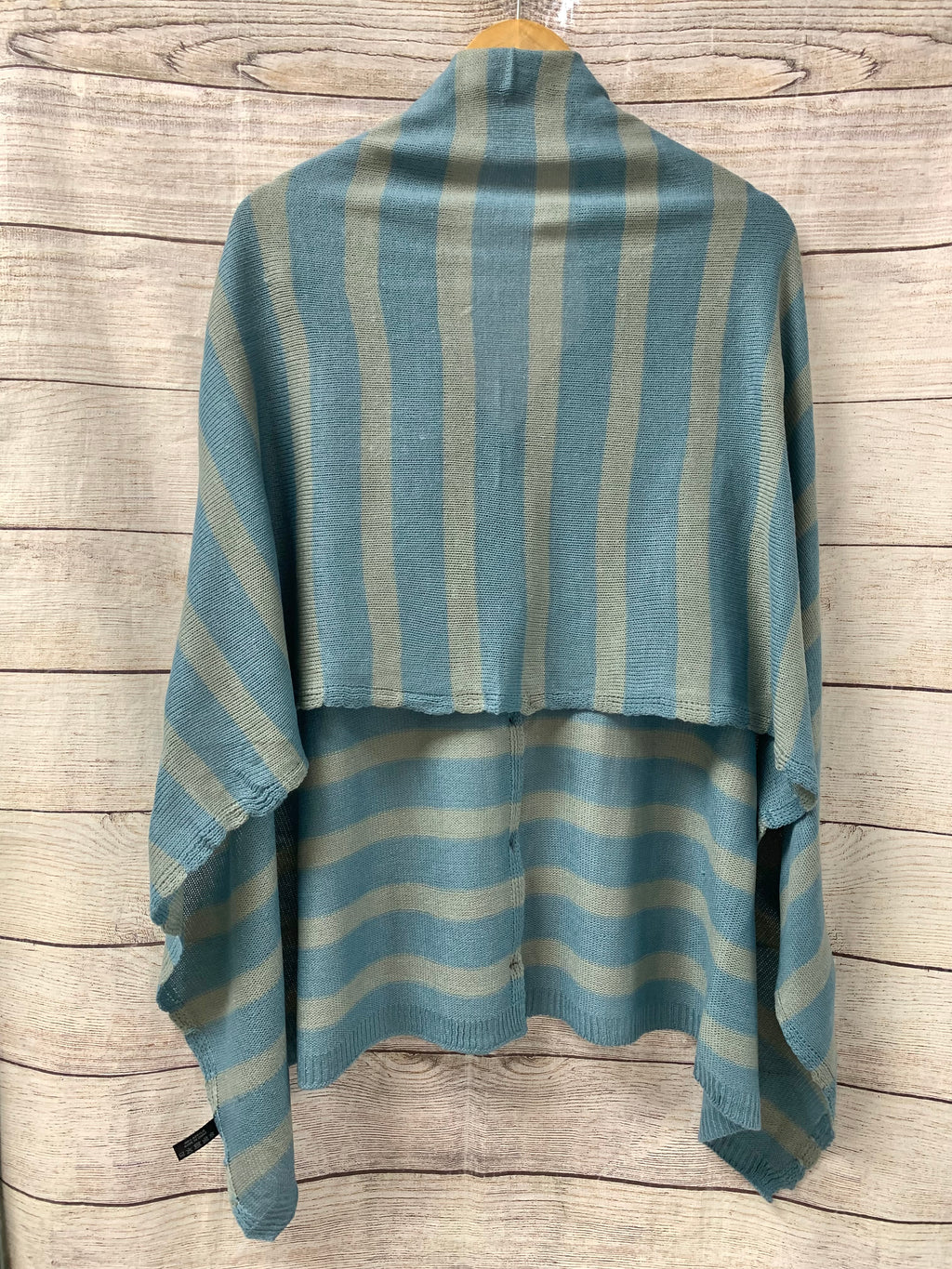 Striped Button Up Poncho