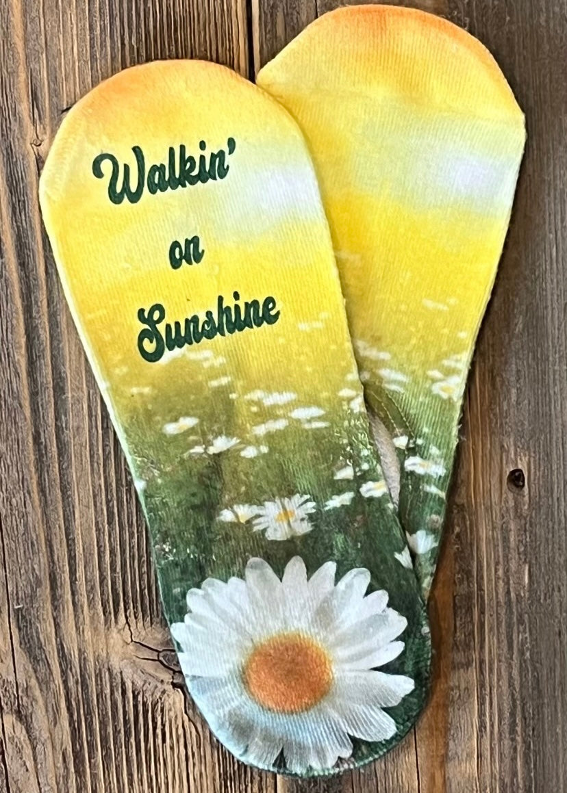 Free Burd ''Walkin' On Sunshine " No Show Socks