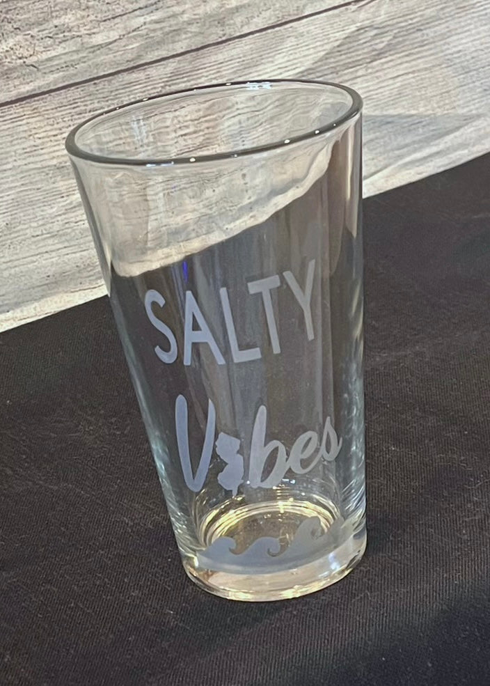 Salty Vibes Glass