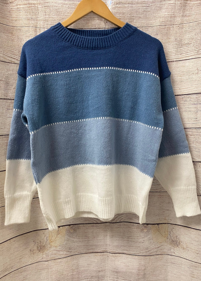 Colorblock Blue Sweatshirt