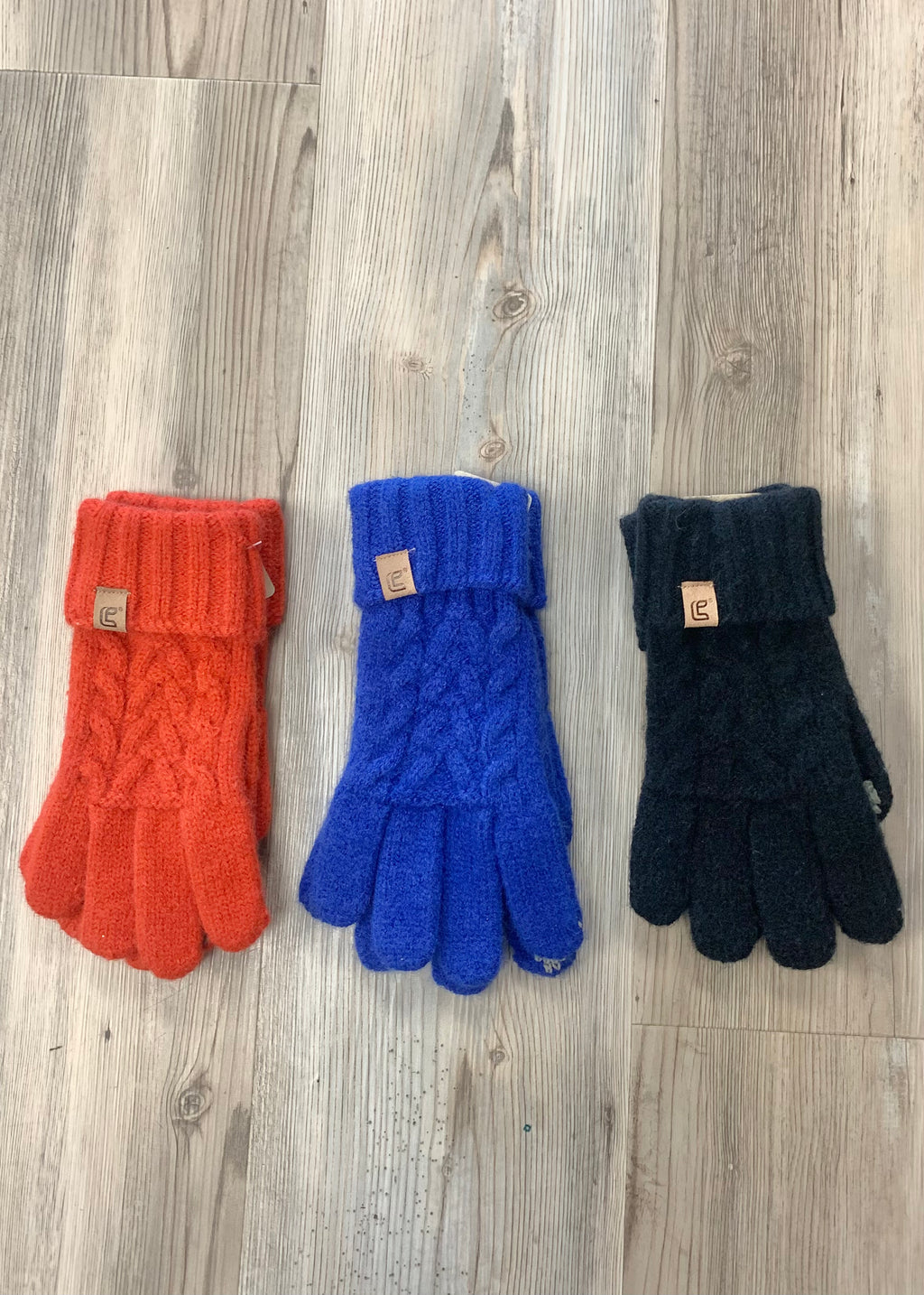 Cable Knit Touch Gloves