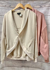 French Terry Front Button Cardigan