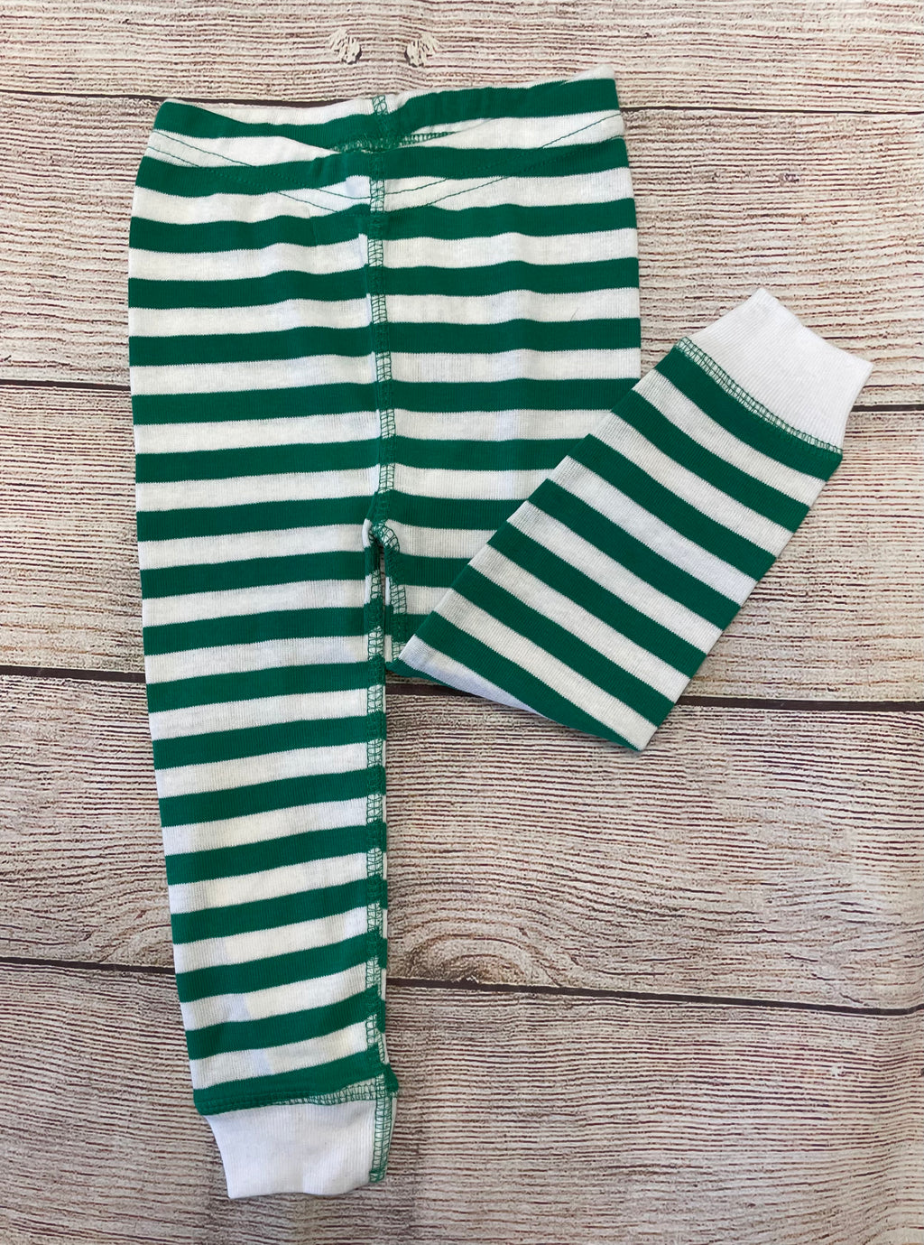 Green And White Striped Baby/Kids Pants
