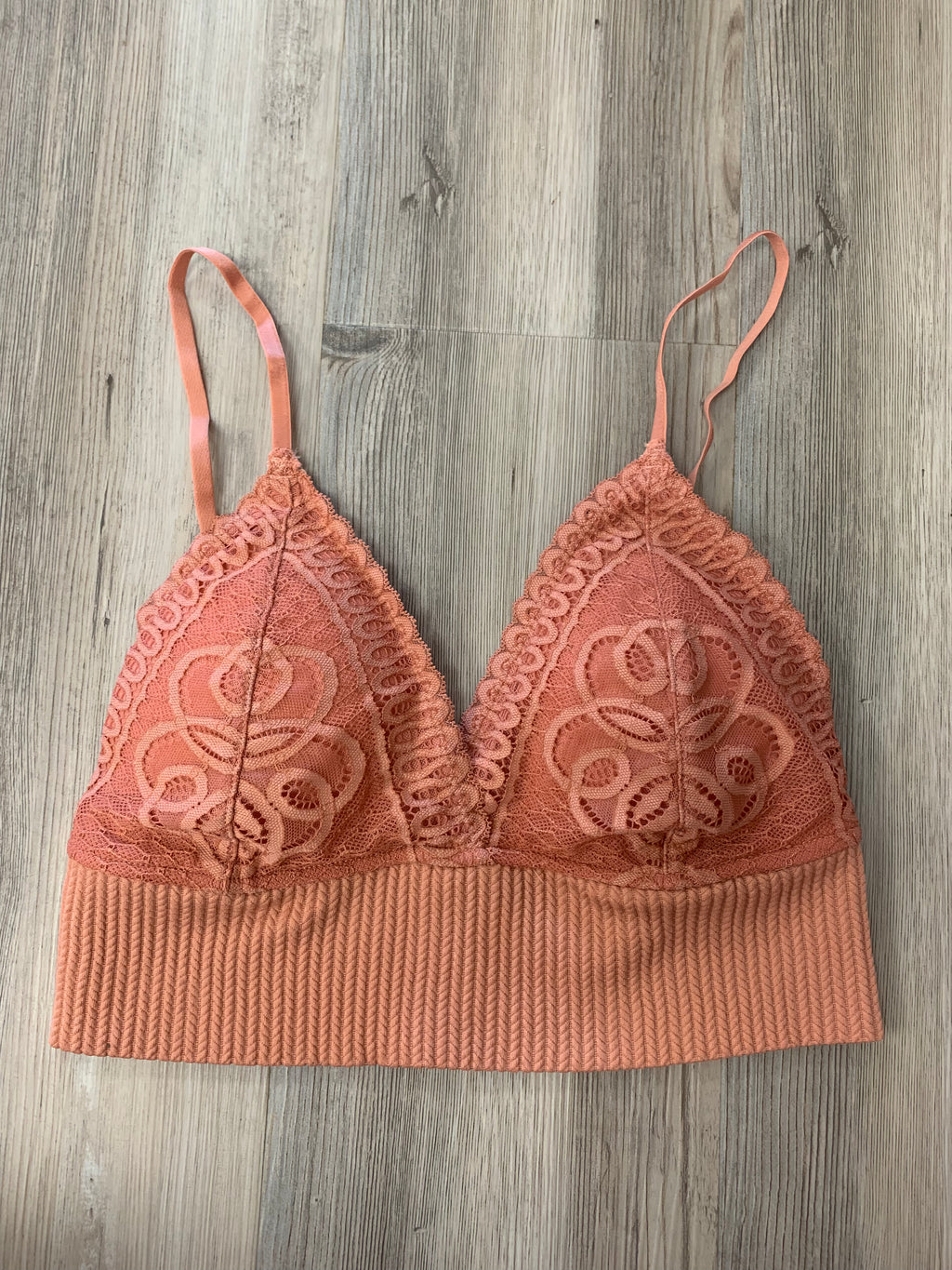 Ribbed Lace Bralette