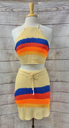 Bright Stripe Knit Halter