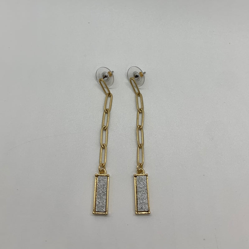 Metal Link Post Earrings