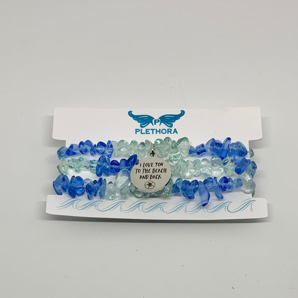 4 Pack Crystal Beaded Bracelet Set