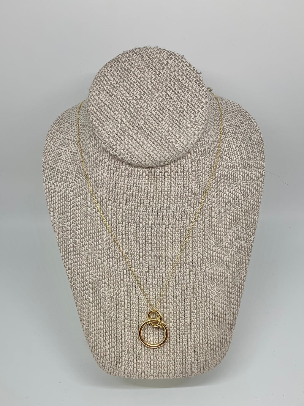 Gold Brass Ring Necklace
