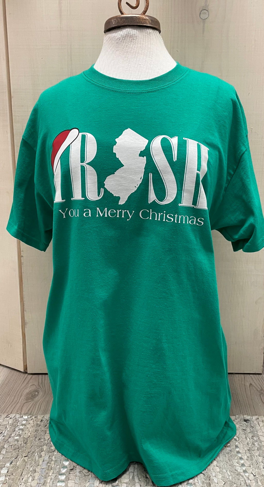 Adult Jersey “Irish You A Merry Christmas” Green